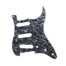 3-lagiges Schlagbrett aus Edelstahl mit 11 Löchern für Gitarre und Bass, passend für Standard-Bassgitarren.