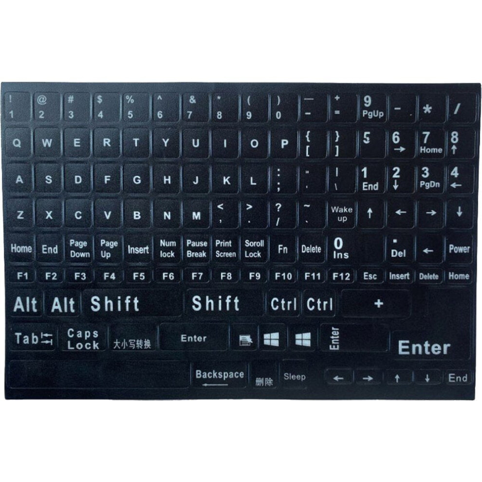 English Keyboard Stickers English Full Keys Stickers Matte Standard Waterproof Keyboard Stickers For Laptop Desktop Computer Accessories 9340959241385