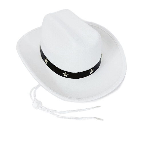 Yauxim Cowboy Hat Παιδικό Καπέλο Western με Χοιρινό Πίτα και Αστέρια, Ρυθμιζόμενο Λουράκι