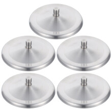 Lot de 5 couvercles de tasse étanches en acier inoxydable argenté pour protéger vos boissons à la maison
