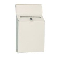 Office Wall Mount Mailbox, Medium, Black, Metal, Locking, Key Drop Box, Weatherproof