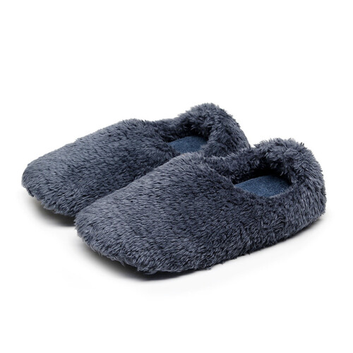 Fleece-Lined Slippers with Sole for Indoor Outdoor Use