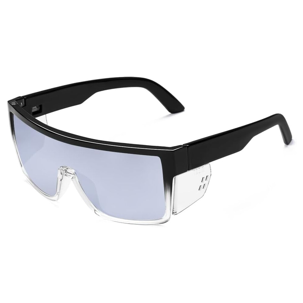 Safety Polarized Sunglasses for Men and Women UV400 Protection and Includes Removable Side Shields,ANSI Z87