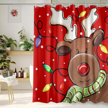 Cortina de ducha floral de primavera/verano, 60x72", impermeable, con ganchos, compatible con duchas estándar.