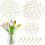 Support pour composition florale, support à fleurs réutilisable en fer, avec couvercle et grille florale. 1