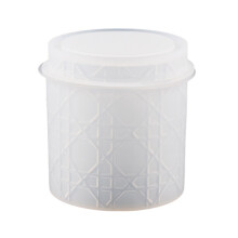 Molde de resina de silicona para botella con tapa, recipiente con patrón de enredadera en relieve, molde de fundición de epoxi, molde para soporte