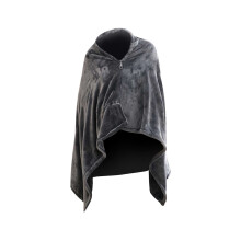USB Heated Shawl (150x85cm), 3 Heat Levels, Coral Fleece, Zipper Design — Compatible with Car, Office, Home & Travel
