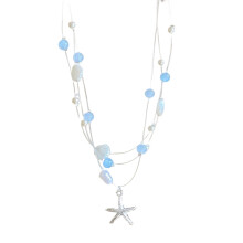 Parelketting van gemengde materialen, elegante avondkleding