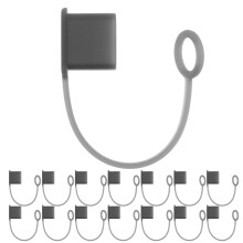 30Pcs Type C Silicone Plug USB Dust Cover Caps Protective Port Dust Plugs Black