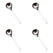Stainless Steel Long Handle Soup Spoon - Heat-Resistant Ladle for Hot Pot/Stir-Fry, Commercial-Grade, Ergonomic Non-Slip Grip