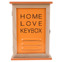 Wooden Key Holder for Wall - Wall Mounted Key Hangers Box - Funny Decorative Cabinet with Hooks for Home Office Entryway Hallway Bedroom Living Room