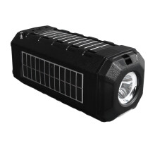Altoparlante Bluetooth impermeabile con pannello solare, batteria da 1200mAh e torcia