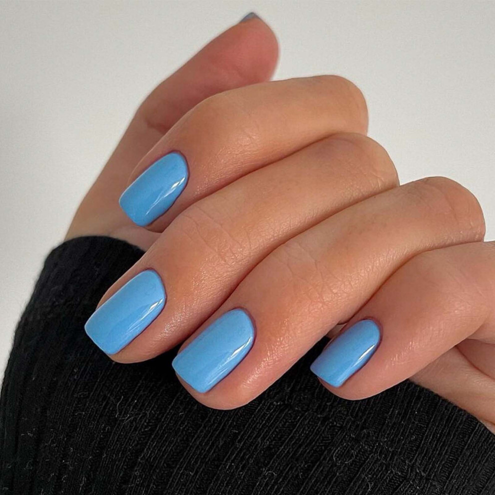 Press-on Short Nails Press-on Short False Nails with Nail Glue Reusable Glue-on Nails 12 Sizes 2ml