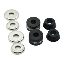 JISIHUA Skateboard-Achsen-Buchsen, Mittel, 95 A, Buchsen-Unterlegscheiben, Pivot-Cups, Stoßdämpfer, Schwarz, 95 A