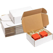 Shipping Boxes 12x9x4 Inches 20 Pack Corrugated Cardboard Mailing Boxes for Small Business - Medium White Literature Mailer Packaging Supplies