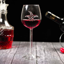 Verre à vin 473 ml (16 oz) orné d'étoiles de mer et de strass