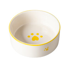 Ceramics Raised Small Dog or Cat Bowls Pet Food Bowlyellow