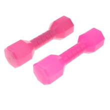 2Pcs Kids Plastic Dumbbell Toy for Morning Exercises Fitness Sport Toys Children Pink