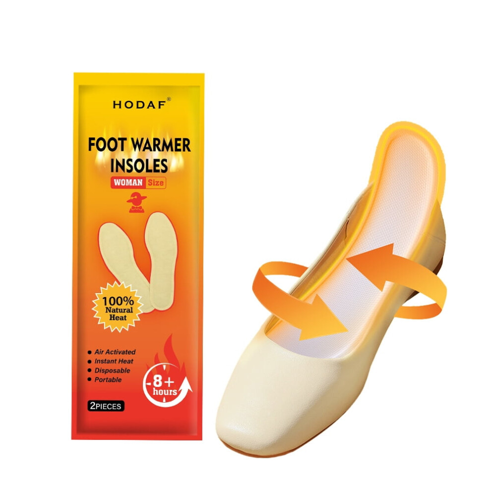 Insole Foot Warmers for Feet Pair - Up to 10 Hours of Heat, All-Natural Odorless Air-Activated Warmers
