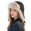 Set da donna composto da cappello e sciarpa in maglia, colore nero. 1