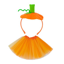 Halloween Pumpkin Headband with Skirt Cute for Cosplay Role Playing Carnival Style C