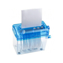 Portable Manual Paper Shredder, Heavy Duty P-80 Micro-Cut, Compact Desktop Shredder for Home, Office, Travel & Mobile Use
