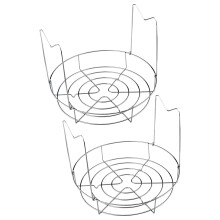 Stainless Steel Canning Rack with Contour Handles – Holds Regular & Wide Mouth Mason Jars in Pressure Canner, Compatible with Ball, Kerr