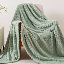 Ultra Soft Flannel Throw Blanket, 28x40in, Green – All-Season, Breathable & Lightweight, Compatible with Bed/Sofa/Couch