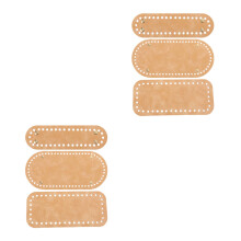 6Pcs Beige PU Bag Bottom Shapers DIY & Knitting Bag Bases