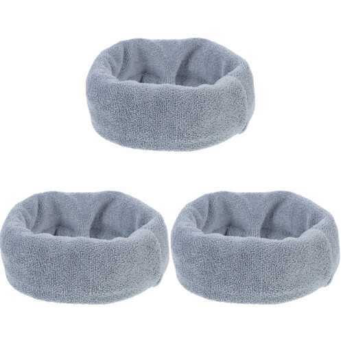3Pcs Multi-Function Grey Dog Snood Elastic Comfortable Pet Earmuff