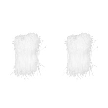 2Pcs White Plastic Tag Fasteners for Clothing Price Tags Hanging Use