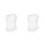 2St Plastic Label Snaps Wit Voor Kleding En Cadeau Ophangers 1
