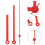 10Ensembles Aiguilles Rouges Aluminium Remplacement Précis DIY 4