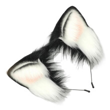 1/2Pcs Ears Headbands Tail Dog Costumes Dog Ears Headband Faux Furs Tail Halloween Cosplay Party Costumes
