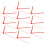 10Ensembles Aiguilles Rouges Aluminium Remplacement Précis DIY 6