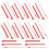 10Ensembles Aiguilles Rouges Aluminium Remplacement Précis DIY 9