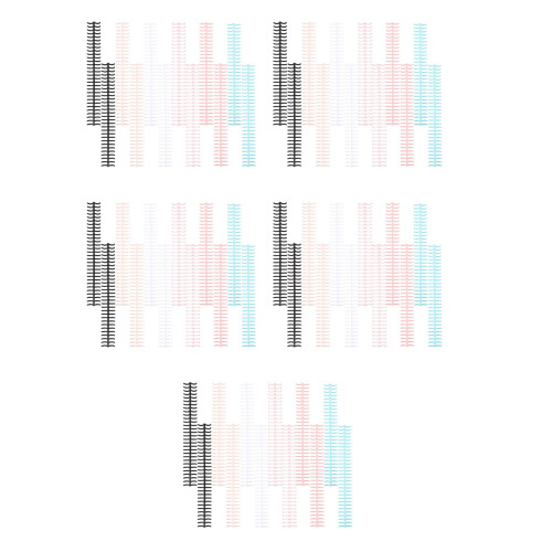 60Pièces Coils De Segmentés Colorés Pour