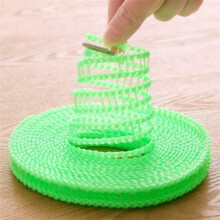 20ft Nylon Hanging Rope - Windproof Drying Rope with Non-Slip Plastic Clips, Portable Adjustable Clothesline for Indoor/Outdoor Use (Green/Blue)