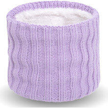 Winter Fleece Warmer Gaiter Cold Weather Cover Knitted Wide Stripes Ski for Boys Girls