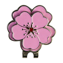 Zincs Alloy Golf Marker with Floral Designs Hat Clip for Positioning Fashion Flowel Pin Accessory