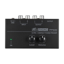 Preamplificatore per giradischi PP5Phono con adattatore DC12V con controllo del volume a basso livello