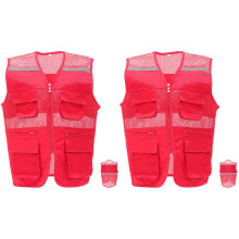 Set Of 2 Belt Reflective Safety Vest Outdoor Night Work Man