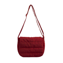 Geantă de telefon la modă matlasată din bumbac crossbody pentru femei, geantă de umăr casual pentru studenți, pungă de subraț