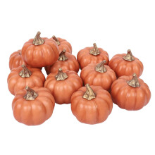 12Pcs Orange Foam Mini Pumpkins, 2.95" Wide, Lifelike Fall Decor for Wedding, Thanksgiving, Harvest Table & Farmhouse – Compatible with DIY Crafts