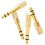 4Pcs Copper Headphone Adapter Stereo Audio Jack Adapter for Home Use 8
