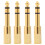 4Pcs Copper Headphone Adapter Stereo Audio Jack Adapter for Home Use 9