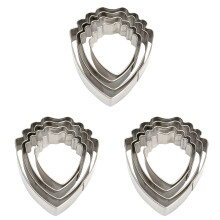 12Pcs Metal Cookie Molds Peony Petal Design Non-Stick Biscuit Cutters