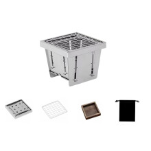 Barbecue à charbon de bois d'extérieur télescopique, idéal pour les voyages, les pique-niques et les barbecues en plein air. Petit modèle en
