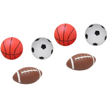 2Sets Kids Toy Inflatable Ball Brown Red White Durable Material