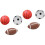 2Sets Kids Toy Inflatable Ball Brown Red White Durable Material 1